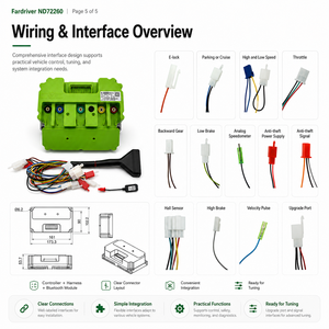 Contrôleur intelligent programmable à onde sinusoïdale Fardriver ND72260 72V 80A, protection IP54, 2000W - Product Image 4