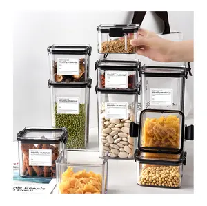 Küche verwenden luftdichte Kunststoff-Vorrats behälter für Lebensmittel mit Deckel