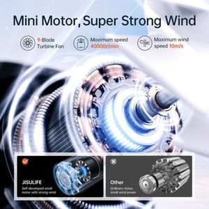 IsuLife High Speed <b>Handheld</b> Mini Portable USB <b>Rechargeable</b> <b>Fan</b> 5000mAh Desktop Cooling <b>Fan</b> - Product Image 5