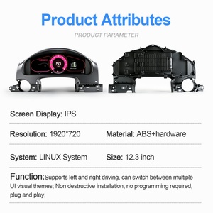 New 12.3" <b>for</b> Porsche Cayenne 958 2011 2017 <b>Car</b> LCD Dashboard Digital Cluster <b>Speedometer</b> Virtual Cockpit Carplay Ghost Screen - Product Image 4