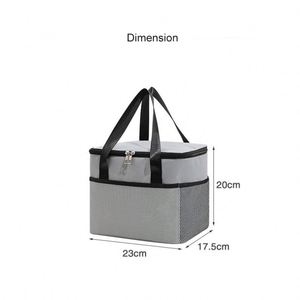 Sac à déjeuner isotherme portable en aluminium imperméable, boîte à pique-nique réutilisable, sac isotherme anti-fuite pour l'extérieur, sac isotherme personnalisé - Product Image 4