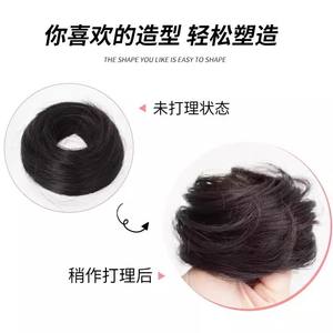 Chignon de cheveux K-Silk P-Silk pour femmes, volume naturel, chignon arrière haut et bouclé, extension de cheveux effet fleur volumineuse, origine Henan - Product Image 4