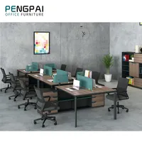 Partição cubículo PENGPAI flexível 4 pessoas mesa de escritório moderno mobiliário de escritório mesa