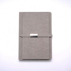 A5 Custom PU Leather Hardcover Business Notebook Magnetic Strap Card Holder Thread <b>Sewing</b> Spiral Binding 100 Sheets Custom Logo - Product Image 4