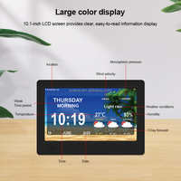 Jam Alarm Digital, 7 8 10 inci kalender Digital pengingat obat WiFi tato Alarm jam pengingat harian
