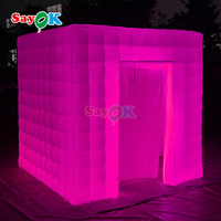 Sayok 8.2ft Tente carrée Cabine photo gonflable Cabine photo gonflable pour la fête de mariage