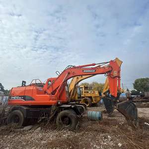 Excavatrice sur pneus d'occasion d'origine coréenne Doosan DH210W-7, modèle 2022, 19,8 tonnes, moteur et pompe, vente directe d'usine - Product Image 6