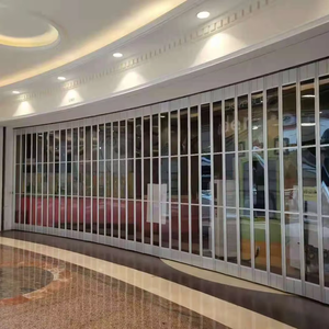 باب كريستالي عملي قابل للطي، باب جراج منزلق من البي في سي والألومنيوم، حل لتقسيم المساحات - Product Image 4