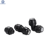 Raccords de tuyauterie en compression HDPE PP en gros PN16 Filetage femelle Té Connexion rapide Connecteurs de douille pour système d'irrigation d'eau