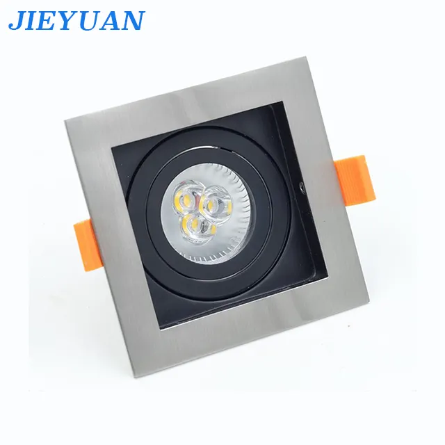 Venta caliente 1 y 2 cabezas Nuevo LED Downlight Cuadrado Rectángulo Spotlight GU10 y AR111 Interior LED Down Light