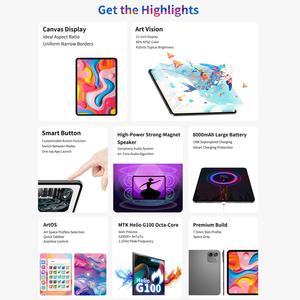 Tablet Teclast ArtPad Air de Alto Rendimiento, 8GB 128GB, 11 Pulgadas, Android 15, MTK Helio G100 Octa Core, 4G Dual SIM, 8000mAh - Product Image 4