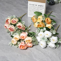 Bouquet de fleurs artificielles en soie Austin Peony en gros pour centre de table de mariage et décoration de table à domicile