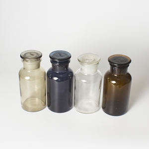 Apothecary 60ml 125ml 250ml 500ml verre ambré laboratoire pharmacie apothecaire pot de réactif avec <span class=keywords><strong>bouchon</strong></span> en verre - Product Image 3