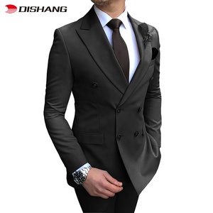 Traje de <span class=keywords><strong>hombre</strong></span> de dos piezas transpirable y ajustado con doble botonadura, ideal para bodas, venta al por mayor y personalizado. - Product Image 4