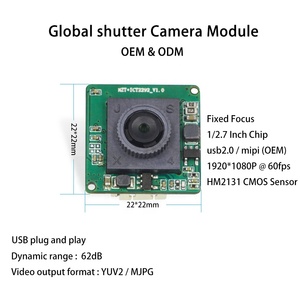 Oem 1080p 60fps RGB toàn cầu màn trập CMOS máy ảnh Mô-đun cảm biến 2MP giao diện USB Máy tầm nhìn nhận dạng khuôn mặt mô-đun máy ảnh - Product Image 2