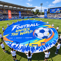 Bannière géante en tissu pour compétition, événement sportif, animation de foule, super large, pour supporters de football, Tifo, impression personnalisée