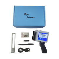 Imprimante jet d'encre mini YAOMATEC 12,7 mm – Machine de codage simple pour texte, date, code QR, code-barres, logo sur bouteilles en plastique, coquilles d'œufs, sacs