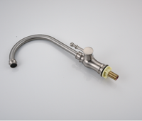 Robinet de cuisine d'hôtel classique de luxe en alliage de zinc, robinet colonne à eau froide à débit élevé, mitigeur de lavabo brossé