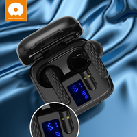 Écouteurs TWS 5.0 sans fil, écouteurs tactiles avec empreintes digitales, écran LED avec micro, écouteurs mains libres pour Samsung pour iPhone