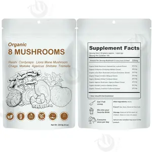 Maitake,Chaga, đông trùng hạ thảo, Ganoderma Reishi, sư tử bờm Nấm hữu cơ nấm chiết xuất bột