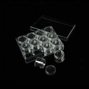 Transparent Plastic Storage Box 12 Pcs With Lids For Jewelry Earrings Facial Masks Dispensing Bottles Daily Necessities - Product Image 3