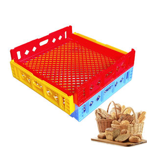 ลังพลาสติก HDPE ขนาด725x650x150มม. ใช้เกรดอาหารแบบวางซ้อนกันได้ลังเคลื่อนย้ายสำหรับขนมปัง - Product Image 3