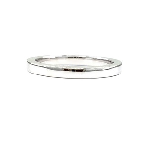 Anillo de Boda Delgado de Oro Blanco Sólido de 18k con Diamantes Naturales Redondos, Diseño de Lujo, para Mujer, Ideal para Fiestas y Aniversarios - Product Image 2