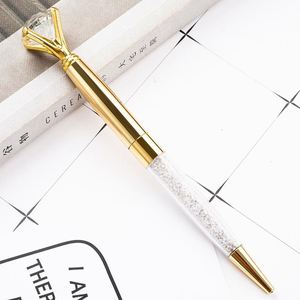 Nouveau stylo à bille de luxe DIY 19 carats avec grand diamant rotatif, motif animal, en métal, personnalisable avec logo, décoratif en cristal, idéal comme cadeau - Product Image 3