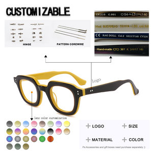 Gafas Unisex de Titanio con Logotipo Personalizado de Shenzhen, Montura de Gafas de Lujo, Diseño Italiano, Gafas de Filtro de Luz con Diamantes para Jóvenes, Estuche para Gafas - Product Image 2
