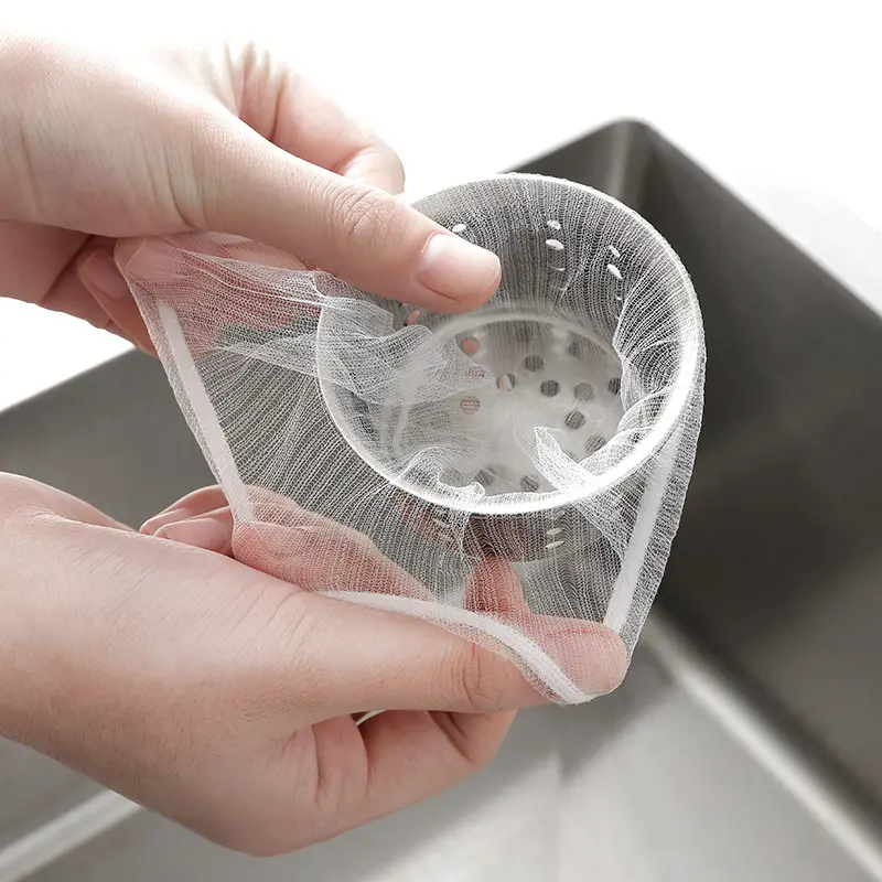 Amazon hot sell Sink Filter Mesh Kitchen Trash Bag Prevent The Sink From Clogging Filter Bag For Bathroom Strainer Rubbish Bag