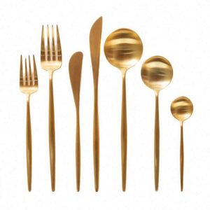 Juego de Cubiertos de Acero Inoxidable Ecológicos en Oferta, para Bodas, Hogar y Té, con Logotipo Grabado con Láser en Oro PVD, Diseño Clásico - Product Image 1