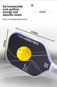 Vợt cầu lông Pickleball Ben John 16mm GEN3 Core màu hồng Perses 3S, lõi xốp EVA, hiệu suất cao, làm từ sợi carbon Toray T700 18K năm 2025 - Product Image 5