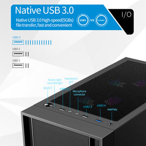 2024 Meilleure vente moderne <span class=keywords><strong>Gamer</strong></span> <span class=keywords><strong>PC</strong></span> ATX Mini ITX Cases Mid Tower Plastic & Acrylic Cases & Towers pour les jeux de bureau - Product Image 3