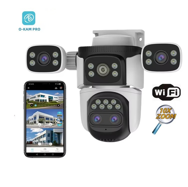 OEM CS621ZS Hot Selling Multi Lens PTZ Camera Smart AI Human Detection 10X Zoom 360 Degree Monitoring Saecurity WIFI Camera CMOS