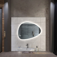 Miroir de salle de bain LED anti-buée moderne avec fonction lumineuse Solution de conception graphique directe d'usine de Chine pour appartement
