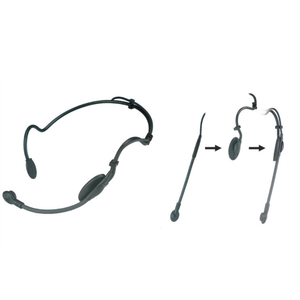 Micro-casque universel à serre-tête réglable, élément électret-condensateur cardioïde/anti-bruit, compatible avec différents types - Product Image 5