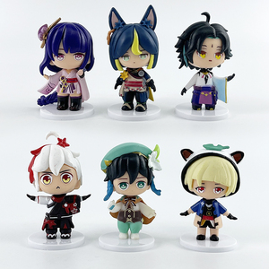 Nueva llegada 6 unids/<span class=keywords><strong>set</strong></span> Anime Q versión Genshin Impact <span class=keywords><strong>Ganyu</strong></span> Plenilune Gaze decoración muñeca Pvc figuras de acción - Product Image 1