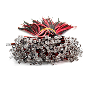 Diodo LED, diodo luminoso con cable de 50 piezas con cable Diodo emisor