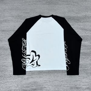 Ropa de <span class=keywords><strong>Hombre</strong></span> al Por Mayor Estilo Urbano Camiseta de <span class=keywords><strong>Manga</strong></span> <span class=keywords><strong>Larga</strong></span> Personalizada Camiseta Holgada de Cuello Redondo <span class=keywords><strong>Deportiva</strong></span> para <span class=keywords><strong>Hombre</strong></span> T-934 - Product Image 2