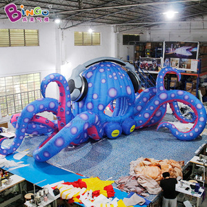 Carpa Inflable Personalizada con Forma <span class=keywords><strong>de</strong></span> Pulpo, Fondo para Eventos, Cabina <span class=keywords><strong>de</strong></span> DJ Inflable Gigante para Decoración <span class=keywords><strong>de</strong></span> Fiestas Musicales al Aire Libre - Product Image 1