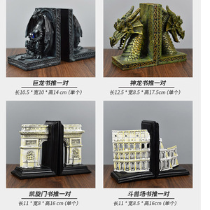 Dragons Castle Mystic Vintage soporte para extremos de libros tapones pesados estantes de estantería para sostener libros biblioteca estante divisores decoración del hogar - Product Image 2
