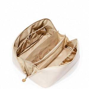 Trousse de Maquillage de Voyage Grande Capacité pour Femme, Organisateur Cosmétique en PU Imperméable, Sac de Toilette Portable à Ouverture Plate - Product Image 5