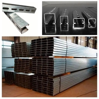 Rail de montage solaire photovoltaïque section C |   Profilé en fer galvanisé perforé réglable pour système d'accessoires solaires