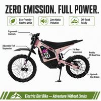 Popular Adult Off Road Electric Motorcycle 6000W Hydraulic Disc Brake System 40Ah 50Ah Battery for Outdoor Dirt Field Racing