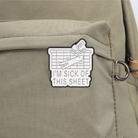 Ensemble d'épingles en émail avec slogan de bureau, citation amusante sur le travail, broche en alliage de zinc, badge pour sac à dos, veste, chapeau, revers, accessoire de collection