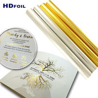 Feuille de marquage à chaud métallique HDFOIL en PET, résistante à la chaleur, pour applications sur papier, plastique, cuir et tissu