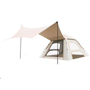 Carpa de camping automática 2 <span class=keywords><strong>en</strong></span> 1 con toldo integrado, diseño de apertura rápida, impermeable, para exteriores, venta al por mayor. - Product Image 1