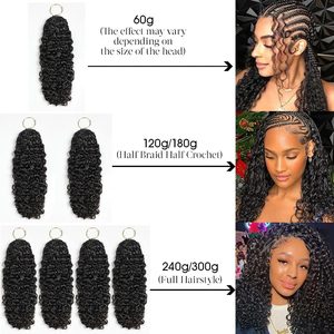 Extensions de <span class=keywords><strong>cheveux</strong></span> humains bouclés crépus birmans 300g pour crochet, tresses invisibles sans nœuds, <span class=keywords><strong>cheveux</strong></span> crépus bouclés pour tressage - Product Image 6