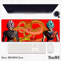 Tapis de souris personnalisés DRAGON BAII Goku Shenron Vegeta Anime, 80x30x0.3cm, taille clavier, tapis de souris de jeu