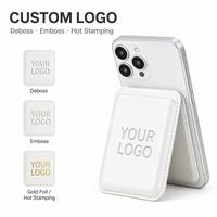 Dompet MagSafe Cetak Kustom, Tempat Kartu Magnetik Personal dengan Penyangga, Pemblokir RFID, Hadiah Natal